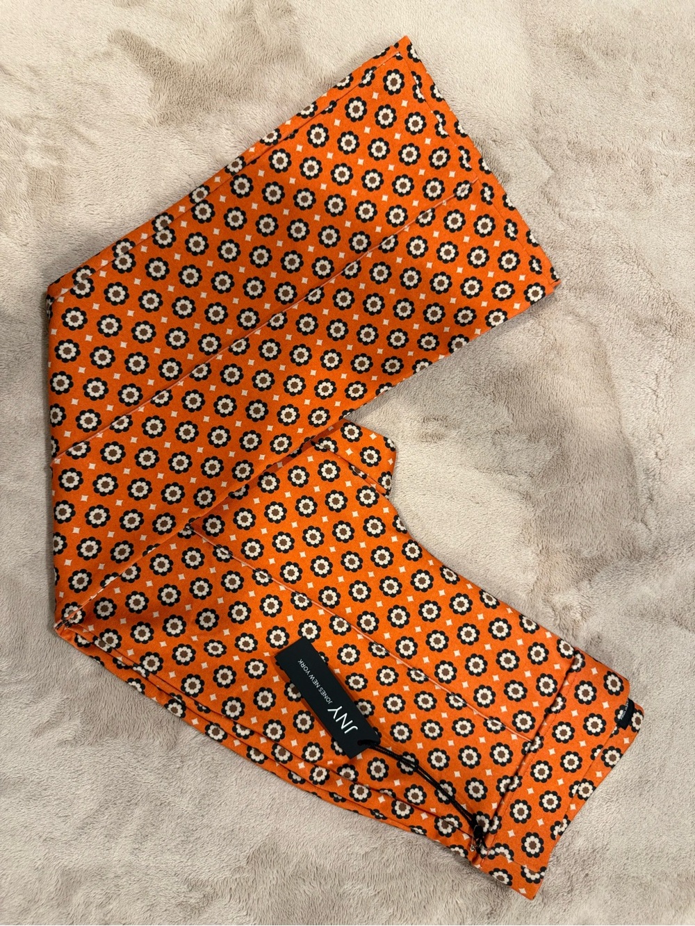 Jones New York Orange Floral Cropped Pants
